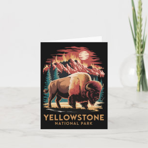 Hiking Camping Explore Yellowstone National Park N Card