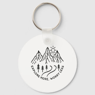 Hiking Camping Mountain Travel Adventure - Vanlife Key Ring