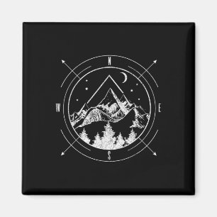 Hiking Camping Mountains Comp Hiker Camper Outdoor Magnet