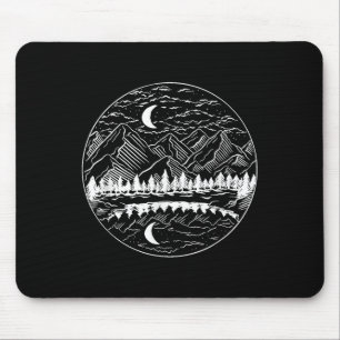 Hiking Camping Nature Outdoor Mountains Hiker Camp Mouse Mat