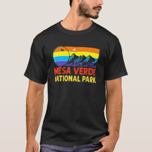 Hiking Camping  Retro Style Mesa Verde National Pa T-Shirt