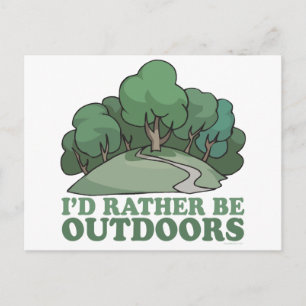 Hiking, Camping, Trekking, Climbing Outdoors! Postcard