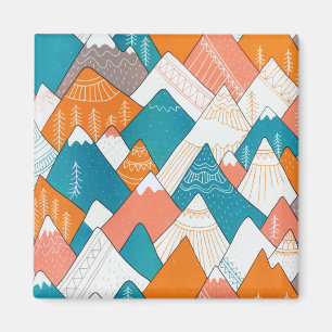 Hiking Camping World Travel Mountain Peaks Magnet