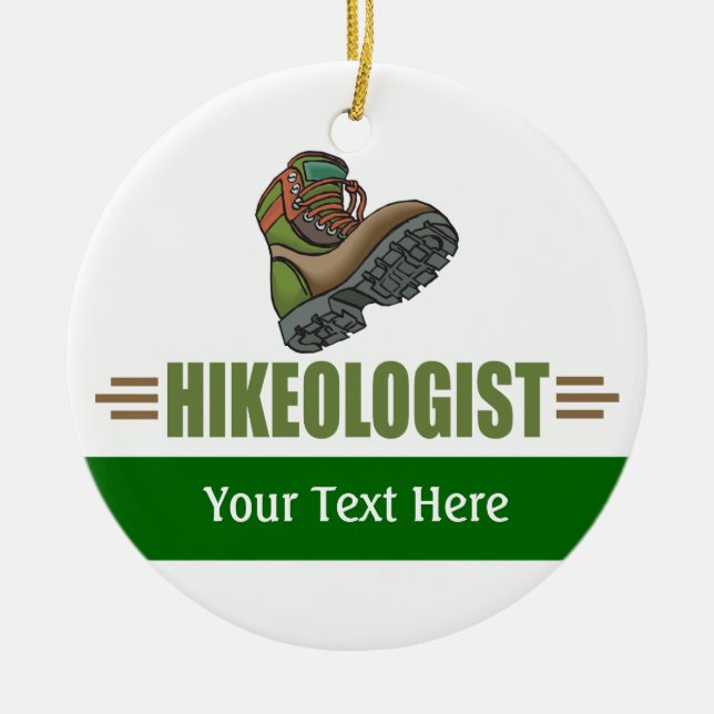 Hiking Ceramic Tree Decoration (Front)