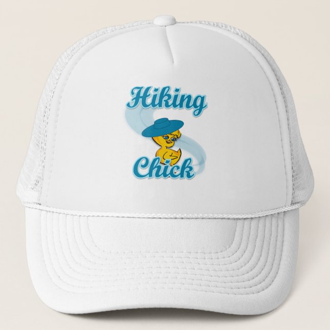 Hiking Chick #3 Trucker Hat (Front)