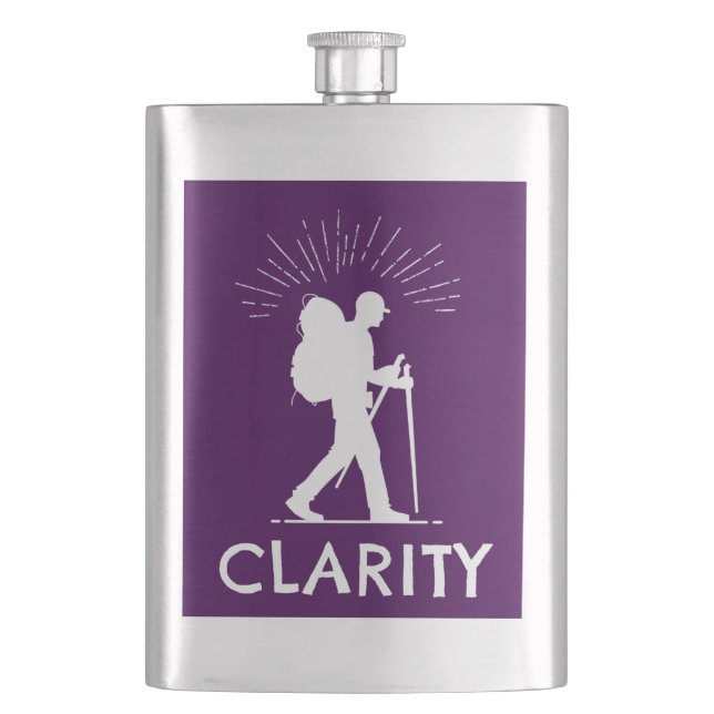 Hiking Clarity Hip Flask (Front)