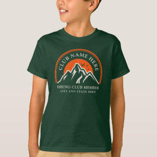 Hiking Club Logo Custom Name Members T-Shirt