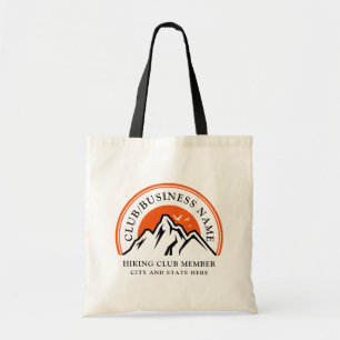 Hiking Club Logo DIY Business Name Employees Tote Bag