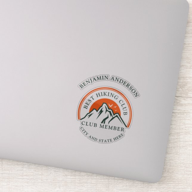 Hiking Club Logo Members and Employee Staff Name (Detail)