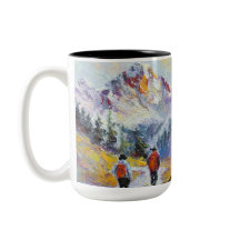 Hiking – Colorado Mountains Painting – Mugs & Cups