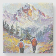 Hiking – Colorado Mountains Painting –
