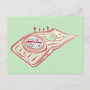 Hiking Compass Postcard