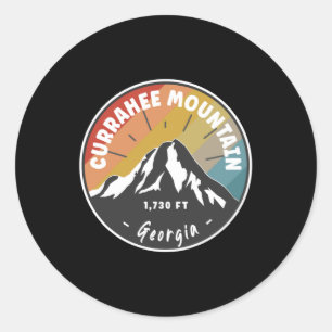 Hiking Currahee Mountain Georgia Classic Round Sticker
