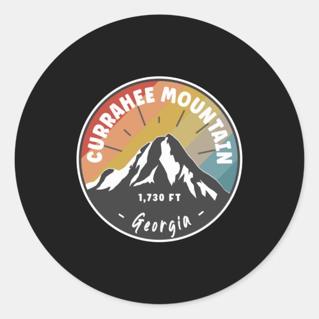 Hiking Currahee Mountain Georgia Classic Round Sticker (Front)