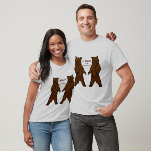 Hiking Cute Hand-drawn Grizzly Bear T-Shirt