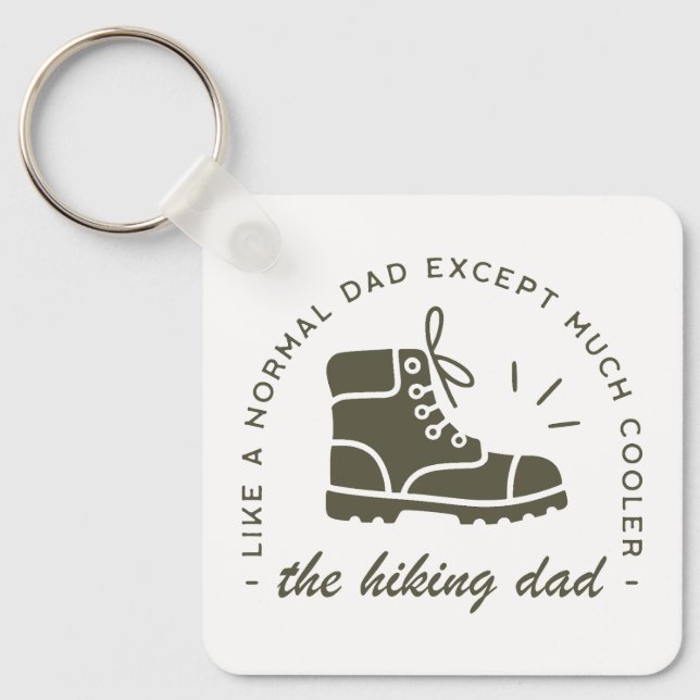 Hiking dad funny hiker father key ring (Front)