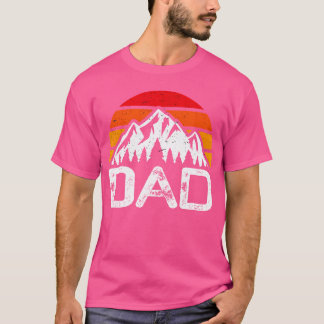 Hiking Dad Funny Hiking Camping Vintage Sunset Hik T-Shirt