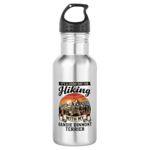 Hiking Dandie Dinmont Terrier Dog Mountain Retro S 532 Ml Water Bottle