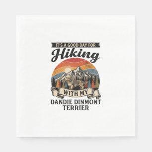 Hiking Dandie Dinmont Terrier Dog Mountain Retro S Napkin