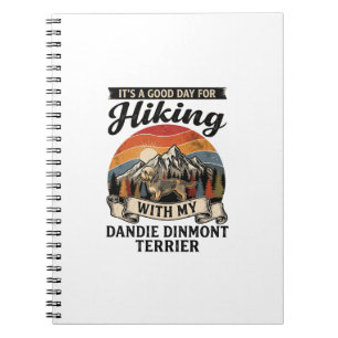 Hiking Dandie Dinmont Terrier Dog Mountain Retro S Notebook