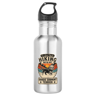 Hiking Dandie Dinmont Terrier Dog Mountain Sunset 532 Ml Water Bottle