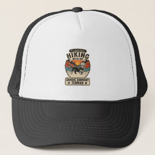 Hiking Dandie Dinmont Terrier Dog Mountain Sunset Trucker Hat