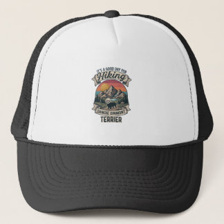 Hiking Dandie Dinmont Terrier Mountain Dog Trucker Hat