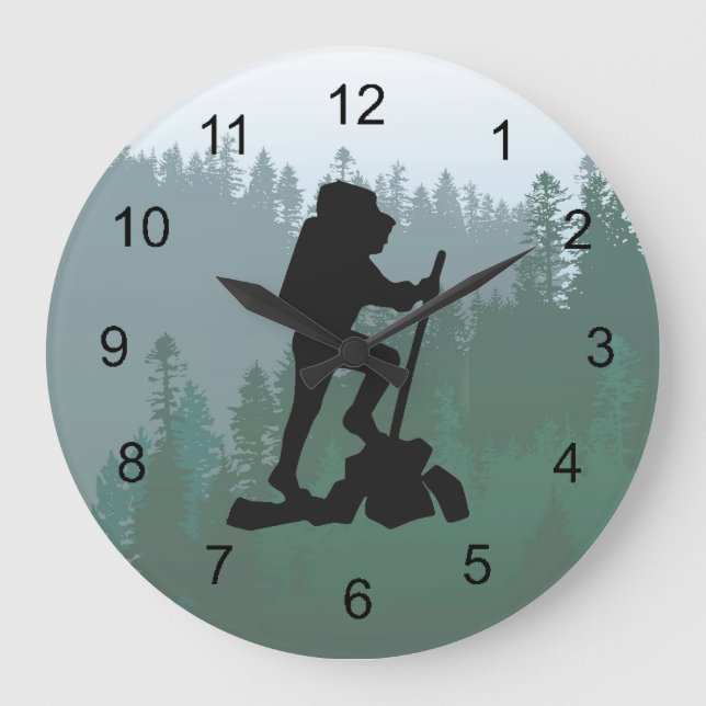 Hiking Design Wall Clock (Front)
