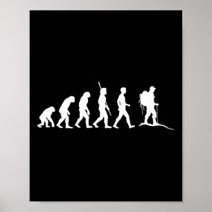 Hiking Evolution Walking Walker Hiker Wandering  Poster