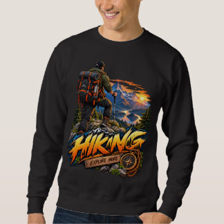 Hiking Explore More Mountain Adventure Graphic Swe Sweatshirt