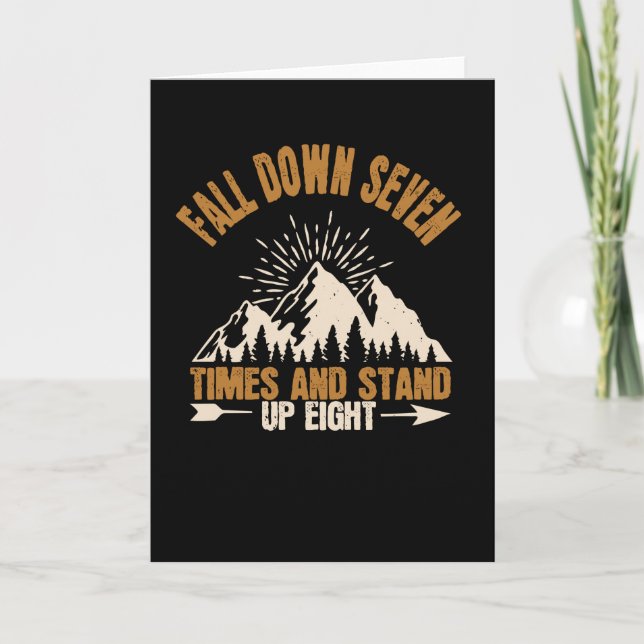 Hiking - Fall Down And Stand Up Card (Front)