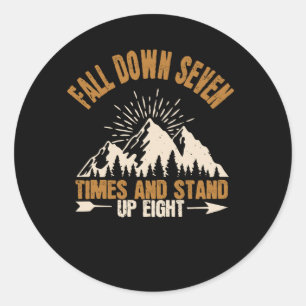 Hiking - Fall Down And Stand Up Classic Round Sticker