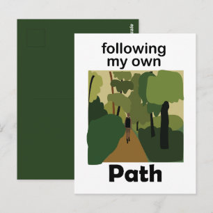 Hiking Following My Own Path Wanderlust Postcard