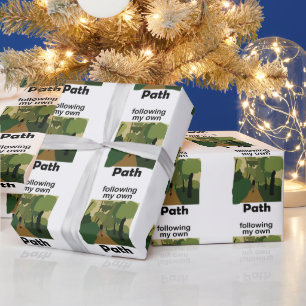 Hiking Following My Own Path Wanderlust Wrapping Paper