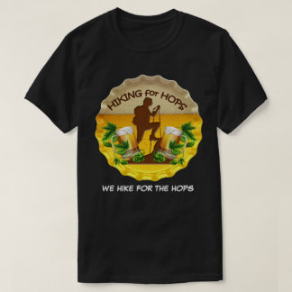 Hiking for Hops Dark Tee Shirt & Bottle Cap Logo