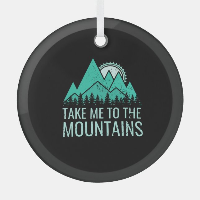 Hiking Glass Tree Decoration (Front)