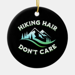 Hiking Hair Don't Care Ceramic Tree Decoration