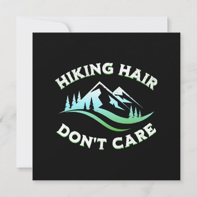 Hiking Hair Don't Care Invitation (Front)