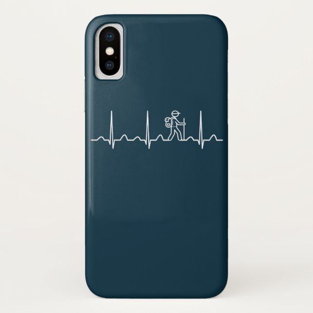 Hiking Heartbeat Case-Mate iPhone Case (Back)