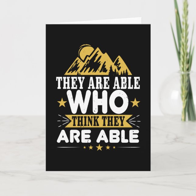 Hiking - hey Are Able Who Think Are Able Card (Front)