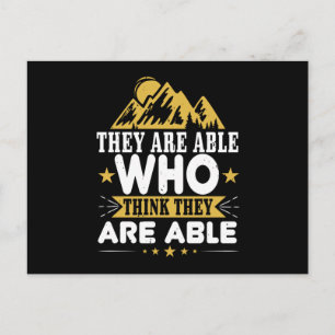 Hiking - hey Are Able Who Think Are Able Postcard