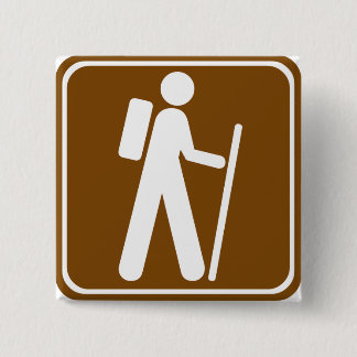 Hiking Highway Sign 15 Cm Square Badge