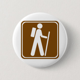 Hiking Highway Sign 6 Cm Round Badge