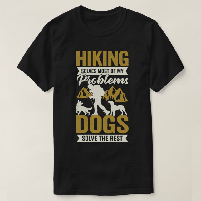 Hiking Hiker Dog Lover Gift   T-Shirt (Design Front)