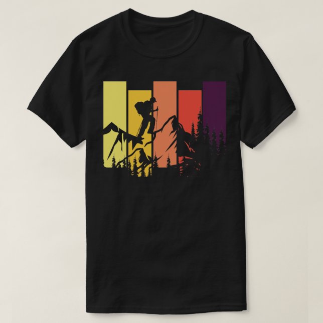 Hiking Hiker Trailblazer Mountain Climber Climbing T-Shirt (Design Front)