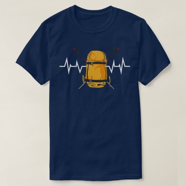 Hiking Hiking Backpack T-Shirt (Design Front)