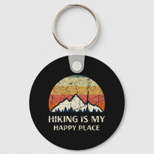 Hiking - Hiking Is My Happy Place Key Ring