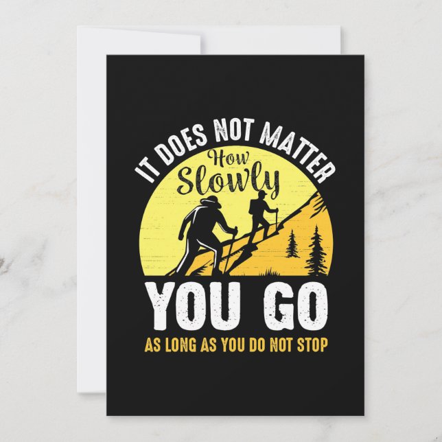 Hiking How Slowly You Go Save The Date (Front)