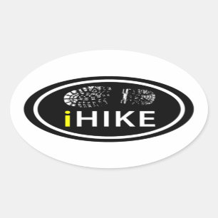 Hiking iHIKE Oval Boot Print Tag Stickers