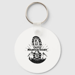Hiking In Castle Mountain Resort Vacation Ski Key Ring